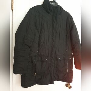 Free Country Sz XL Black Coat Jacket Zip winter fall women's